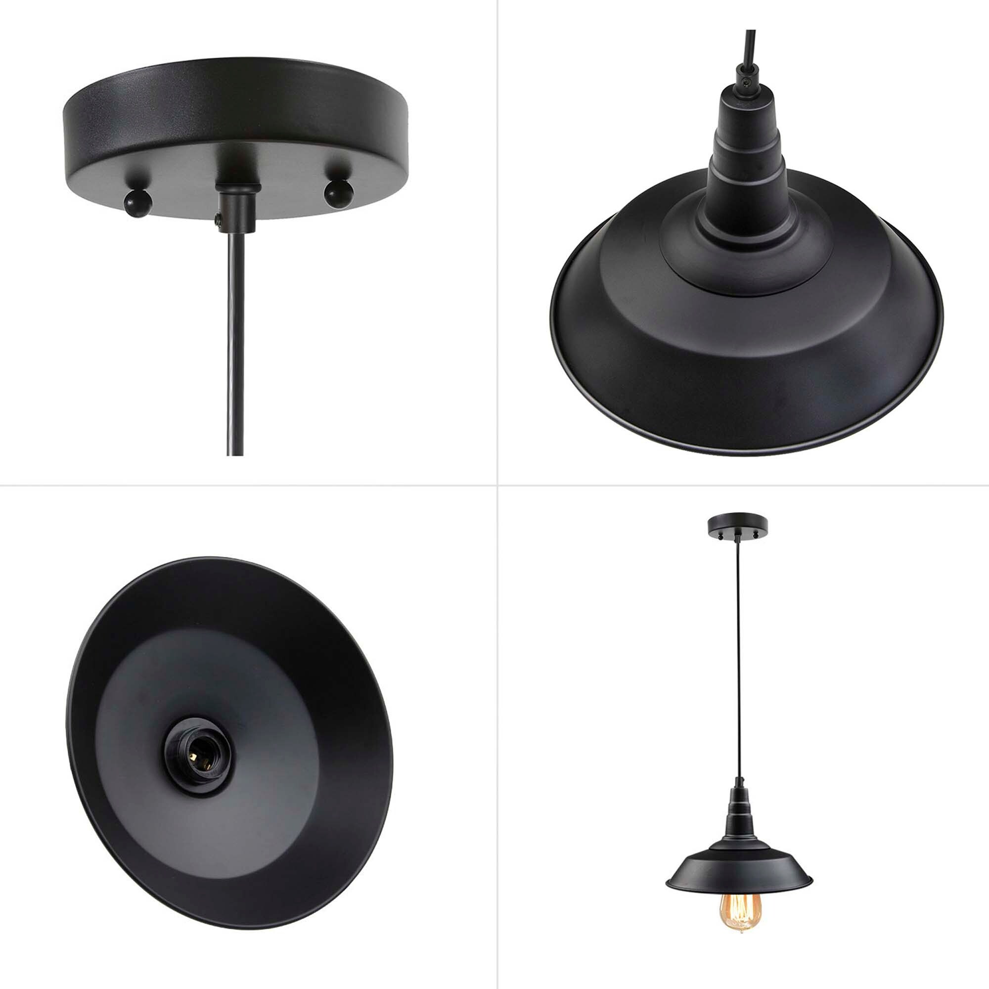 Shop Modern Farmhouse 1 Light Matte Black Island Pendant Lighting For Kitchen L10 2 W10 2 H9 1 Overstock 32149510