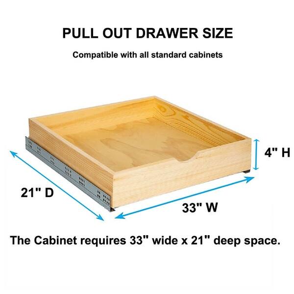 SoftClose Assembled PullOut Wood Drawer Organizer