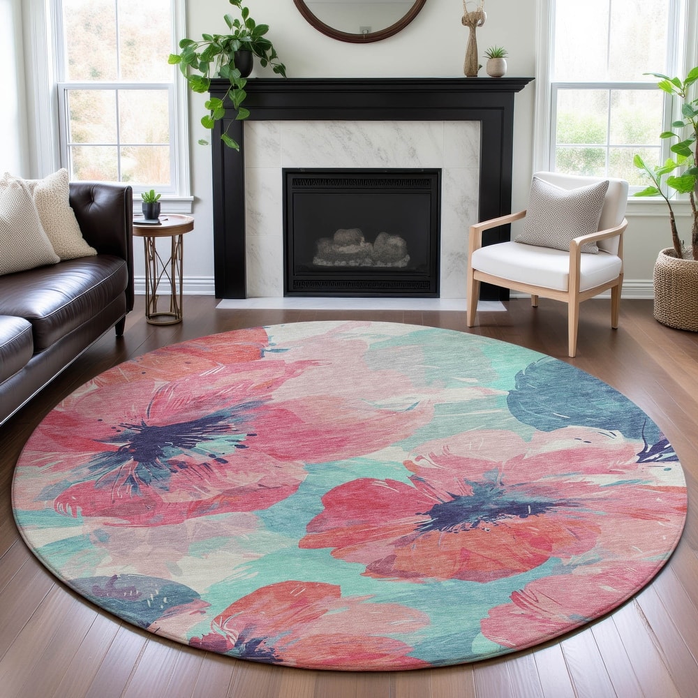 Premium Washable Super Soft Contemporary Floral Mayfield Rug
