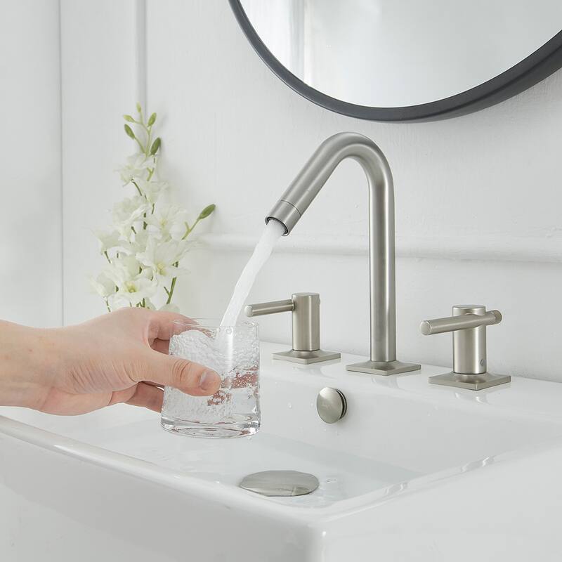 Two-Handle Faucet with Pop-Up Spout