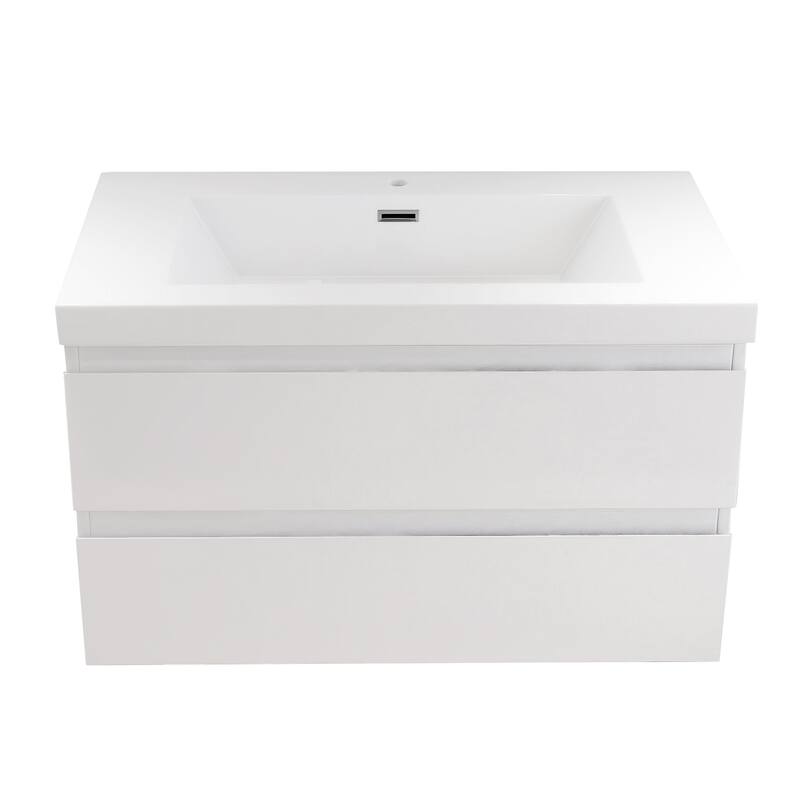 Floating Bathroom Vanity with Resin Top