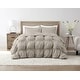 preview thumbnail 1 of 20, Truly Soft Oversized Puffer 3 Piece Comforter Set Beige - Oversized King - 3 Piece