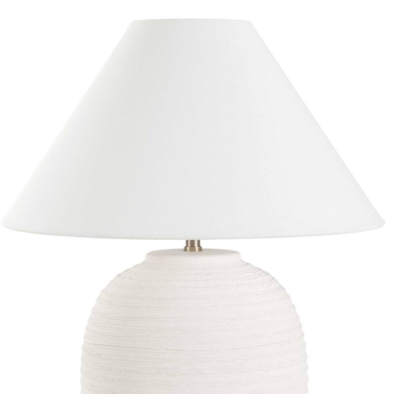Uttermost Rocio Ceramic White Table Lamp - 19"W x 19"D x 25"H