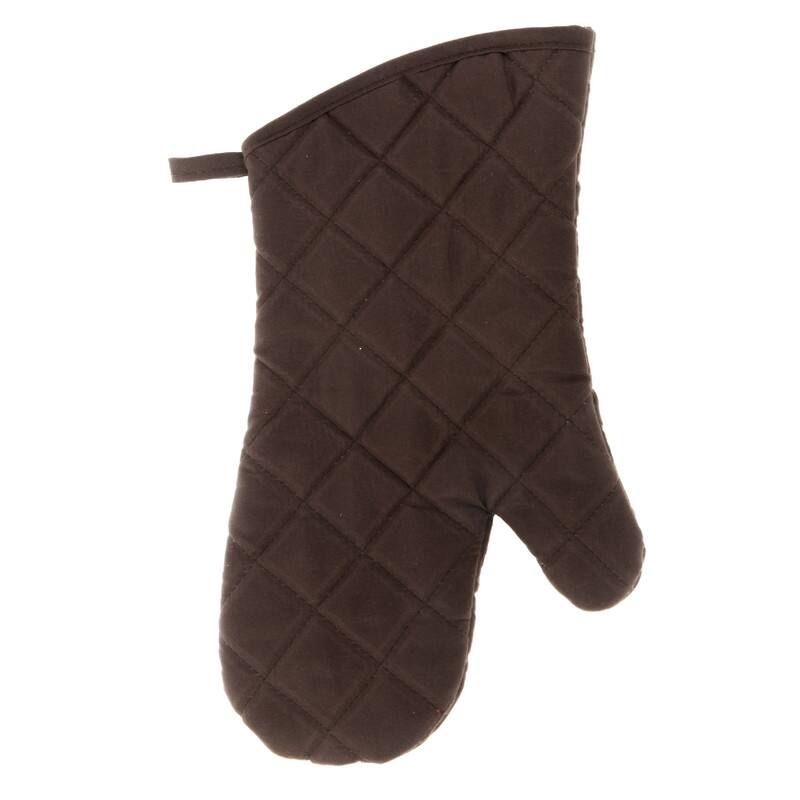 Quilted Oven Mitt (Chocolate) (7.5" X 13") - Set of 4