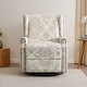 preview thumbnail 2 of 13, Linen Manual Swivel Base Recliner Chair with Footrest