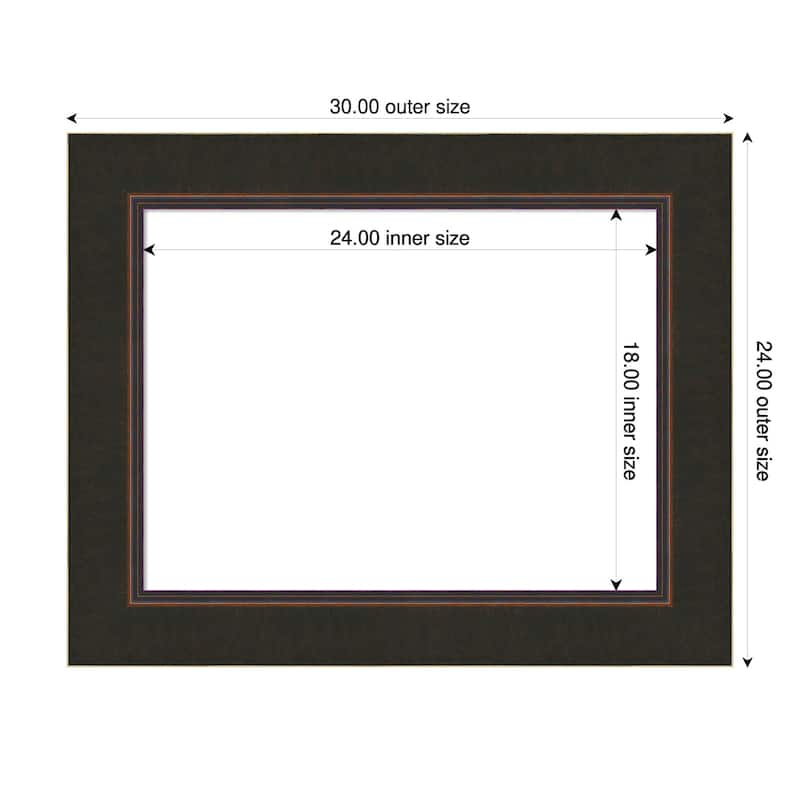 Amanti Art Milano Bronze Framed Dry Erase Magnetic Board - 30 x 24 in