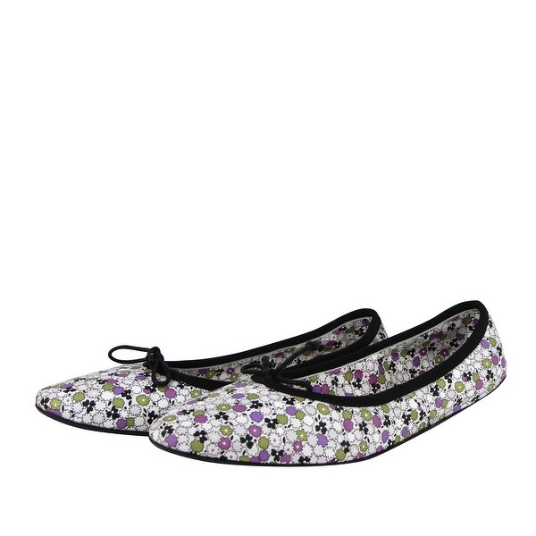 black floral flats