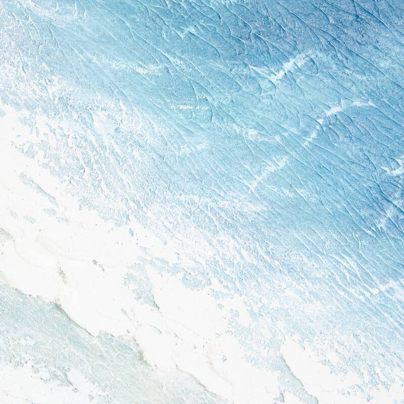 Blue Canvas Abstract Ocean Wave Landscape Framed Wall Art