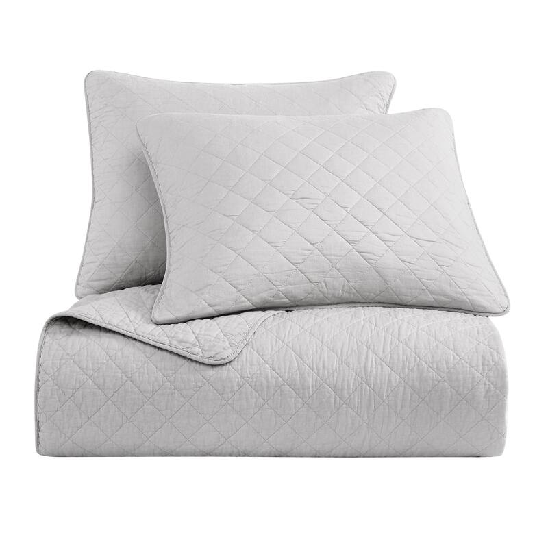 Indigo Hill by HiEnd Accents Cotton Comfort Shabby Chic Bedding Lightweight 3 Piece Quilt Set