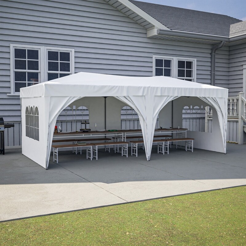 10 x20 Outdoor Portable Party Folding Tent with 6 Removable Sidewalls On Sale Bed Bath Beyond 39897435
