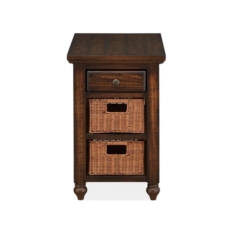 Magnussen Home Cottage Lane Coffee Rectangular Chairside End Table - 16''W x 24''D x 24''H