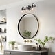 preview thumbnail 20 of 25, Olia Modern Black 3-Light Bathroom Vanity Light Minimal Globe Glass Wall Sconce