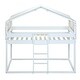 preview thumbnail 7 of 7, White Twin over Twin Wood Bunk Bed with Tent & Under Bed Space