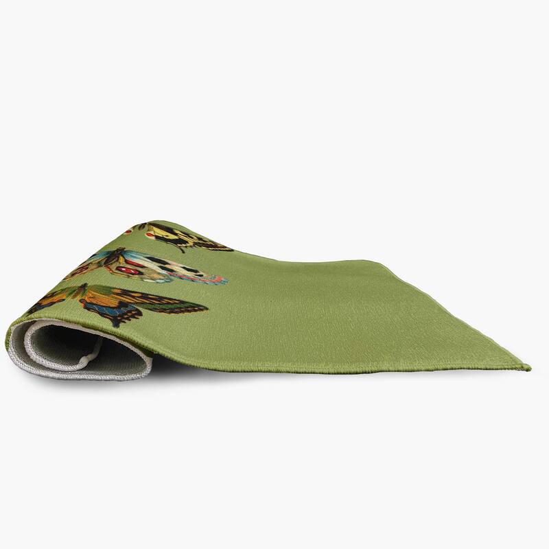Butterflies Novelty Chenille Area Rug