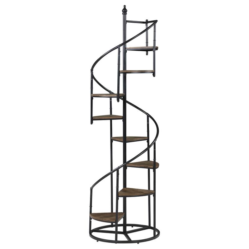69-inch 8-shelf Staircase Bookshelf