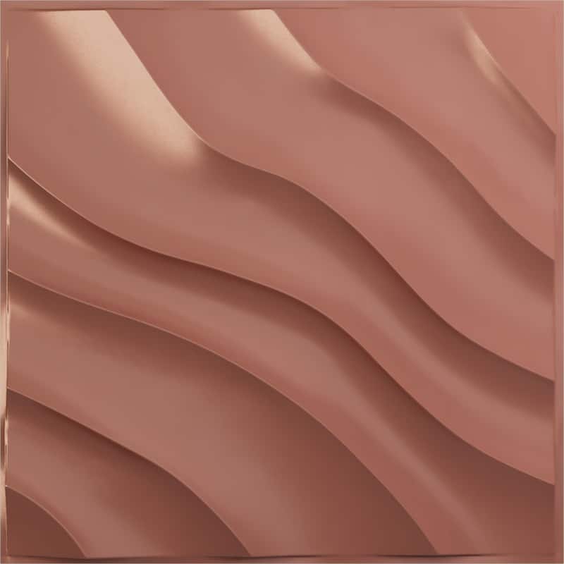 19 5/8"W x 19 5/8"H Modern Wave EnduraWall Decorative 3D Wall Panel
