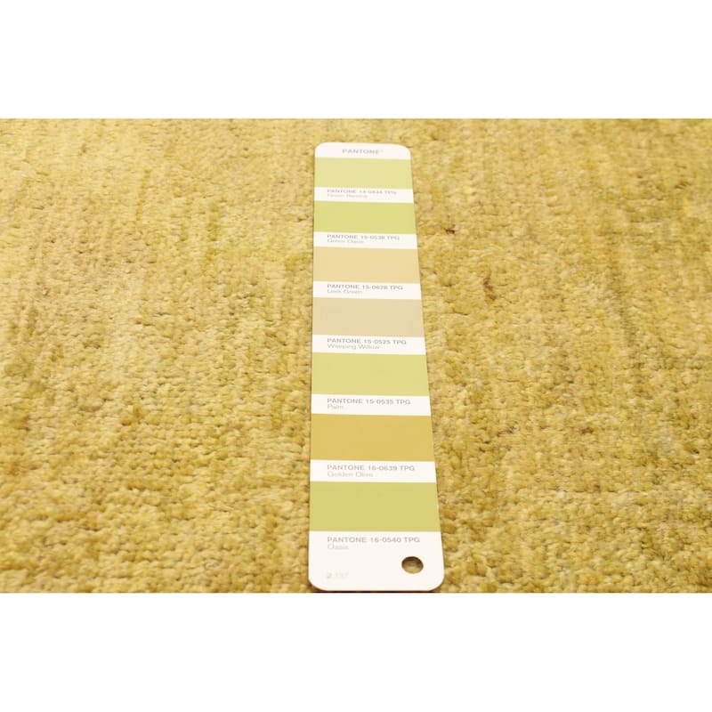ECARPETGALLERY Hand-knotted Vibrance Olive Wool Rug - 5'10 x 8'8