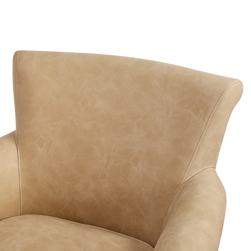 Whitby Faux Leather Swivel Accent Chair