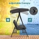 preview thumbnail 19 of 29, MCombo 3 Seat Patio Swings with Canopy, Adjustable Canopy Swing Sets for Backyard, Poolside, Balcony 4092