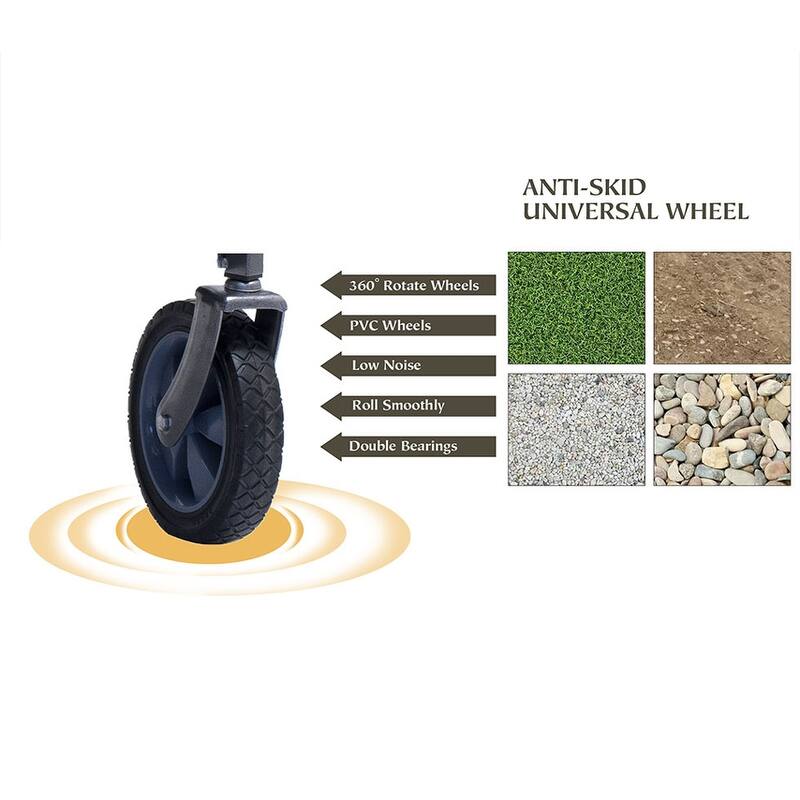 Outdoor Garden Multipurpose Micro Collapsible Beach Trolley Cart Camping Folding Wagon