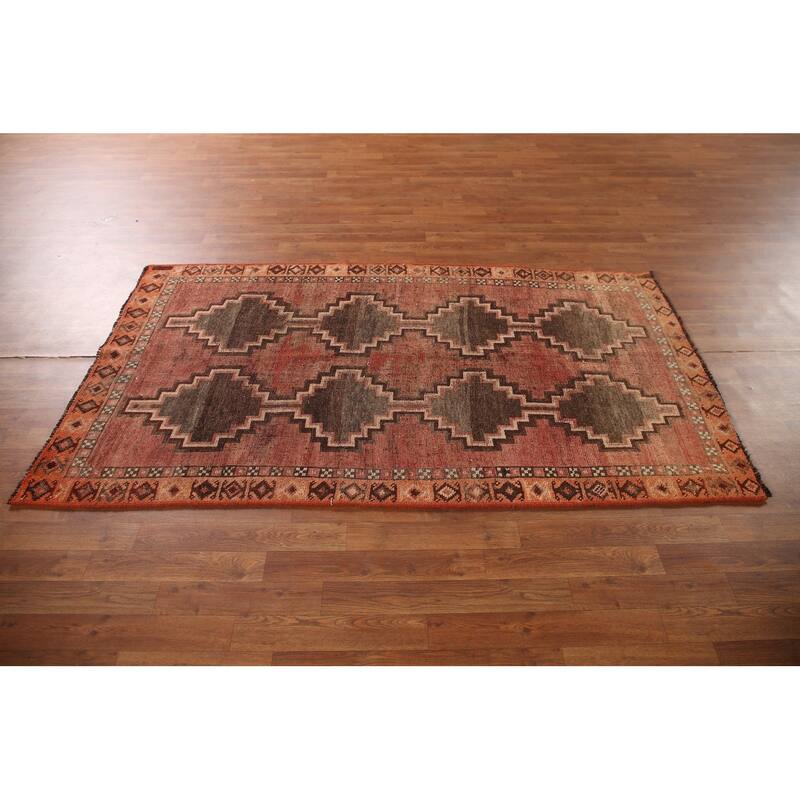 Vegetable Dye Lori Persian Antique Area Rug Handmade Wool Carpet - 3'10"x 6'10"