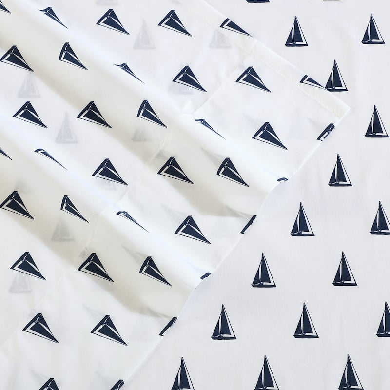 Nautica Cotton Percale Deep Pocket Bed Sheet Sets