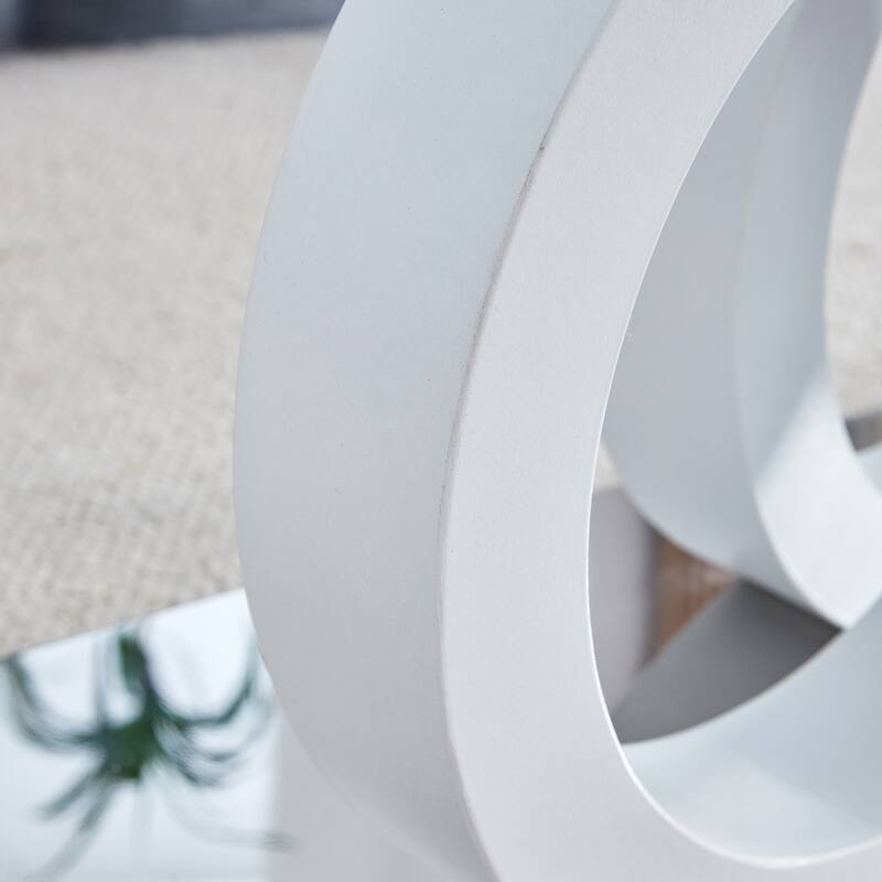 Contemporary Style Glass-Top Mdf Coffee Table With Base