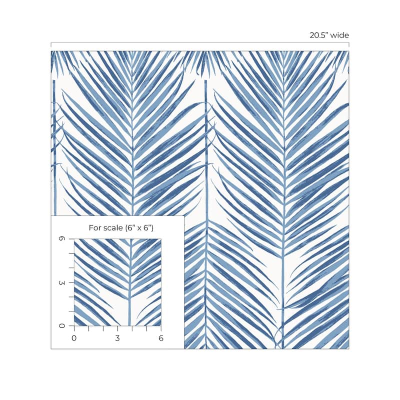 Seabrook Designs Marina Palm Non-Woven Unpasted Wallpaper