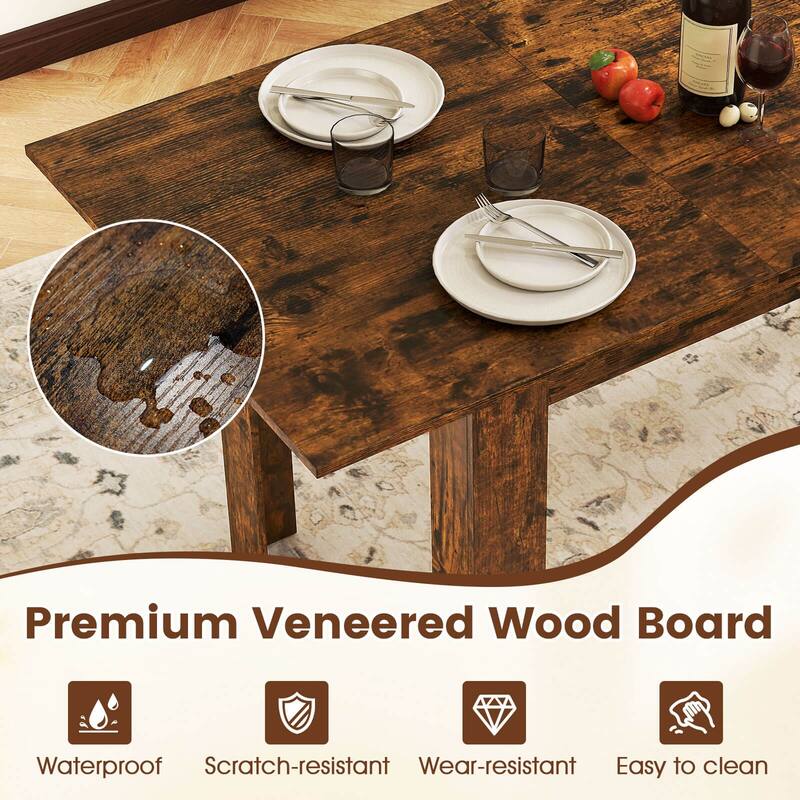 Costway 47”-62” Extendable Dining Table for 4-8 People for Dining Room - See Details