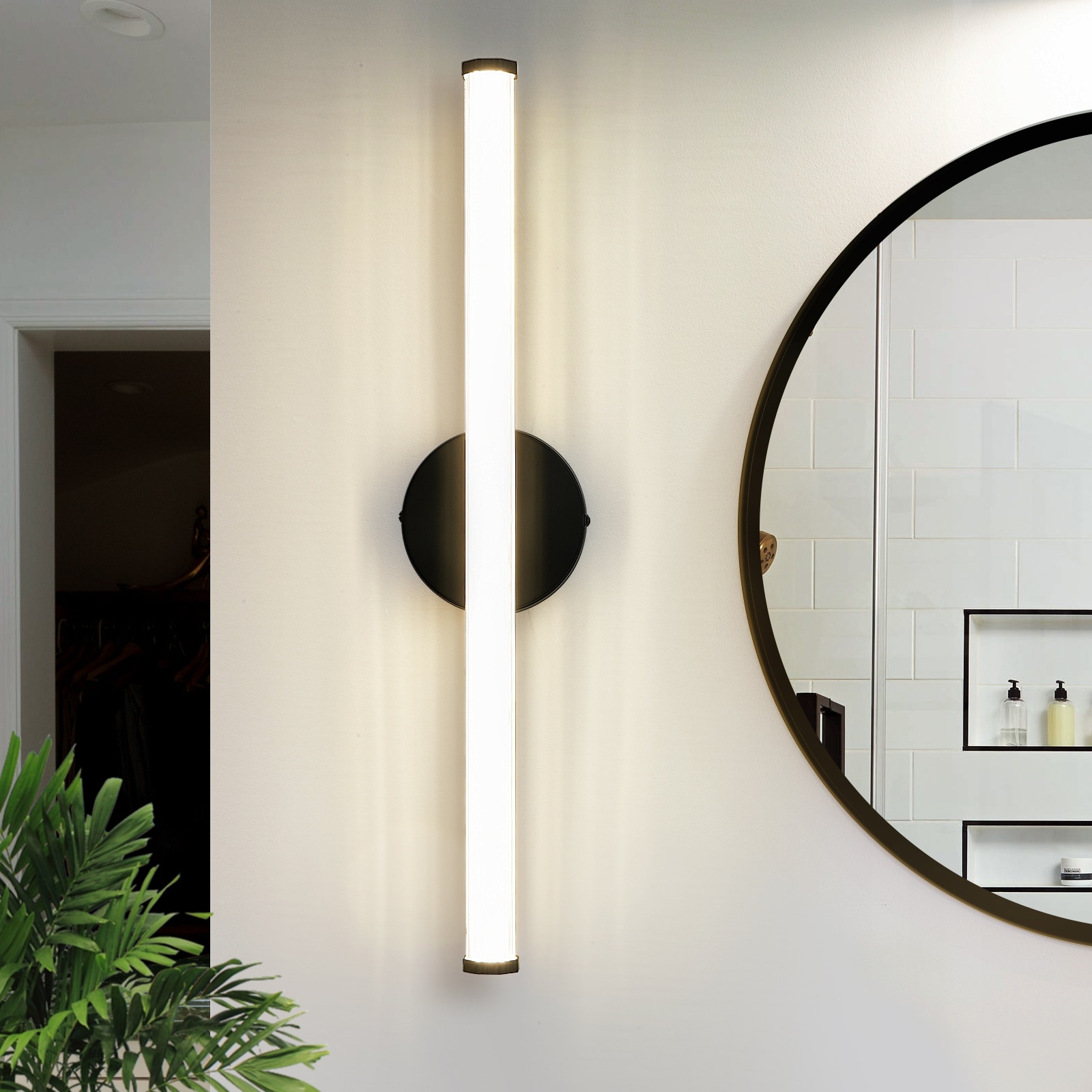 LED Bathroom Vanity Lighting Fixture Morden Bath Light Bar Black Wall