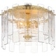 preview thumbnail 1 of 2, Maxim 21832AG Warren 2 Light 15" Wide Flush Mount Drum Ceiling Fixture Gold Leaf