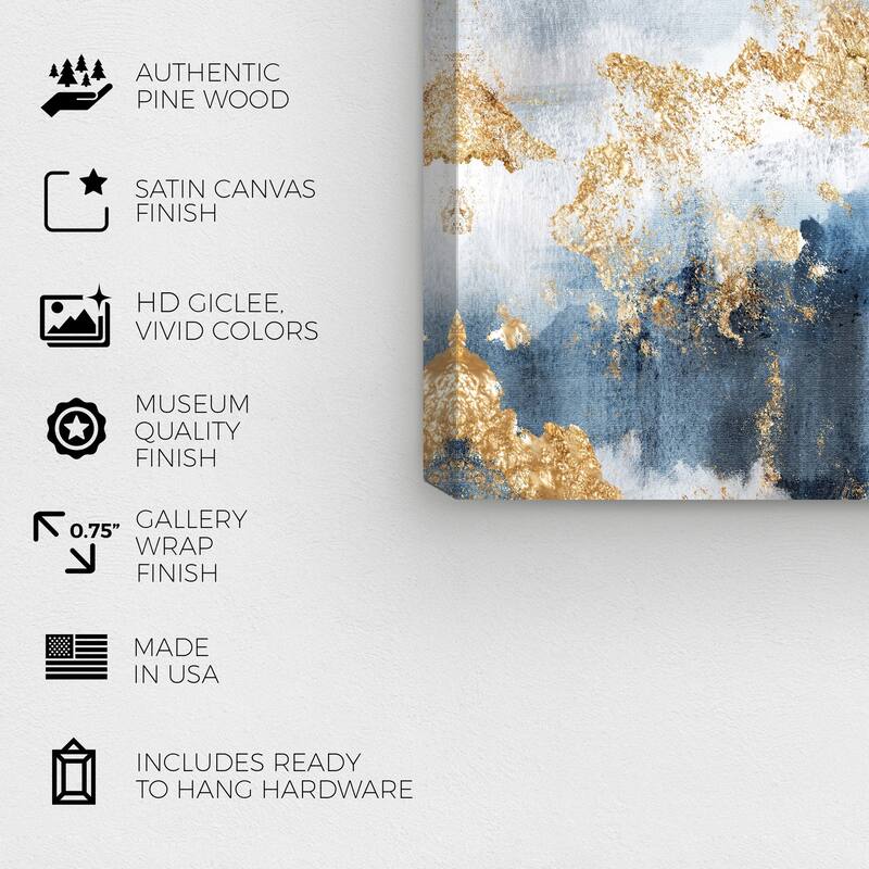 Wynwood Studio Abstract Eight Days a Week DIPTYCH Blue and Modern & Contemporary Wall Art Canvas Print