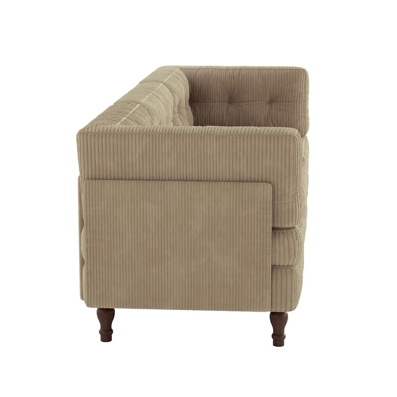 98"W Modular Upholstered Corduroy Sectional Sofa for Living Room