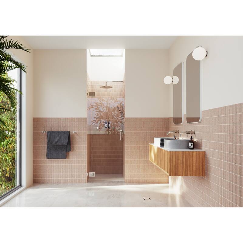 Glass Warehouse GW-GH-31 Halo 78" High x 31" Wide Hinged Frameless