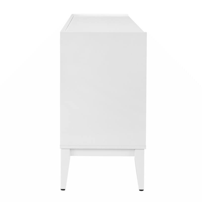 Storage Cabinet Sideboard Wooden Cabinet with 4 Doors for Hallway, Entryway, Living Room, Bedroom, Adjustable Shelf