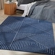 preview thumbnail 1 of 21, Calvin Klein Balance Abstract Geometric Linear Area Rug 3'11" x 5'11" - Navy/Ivory