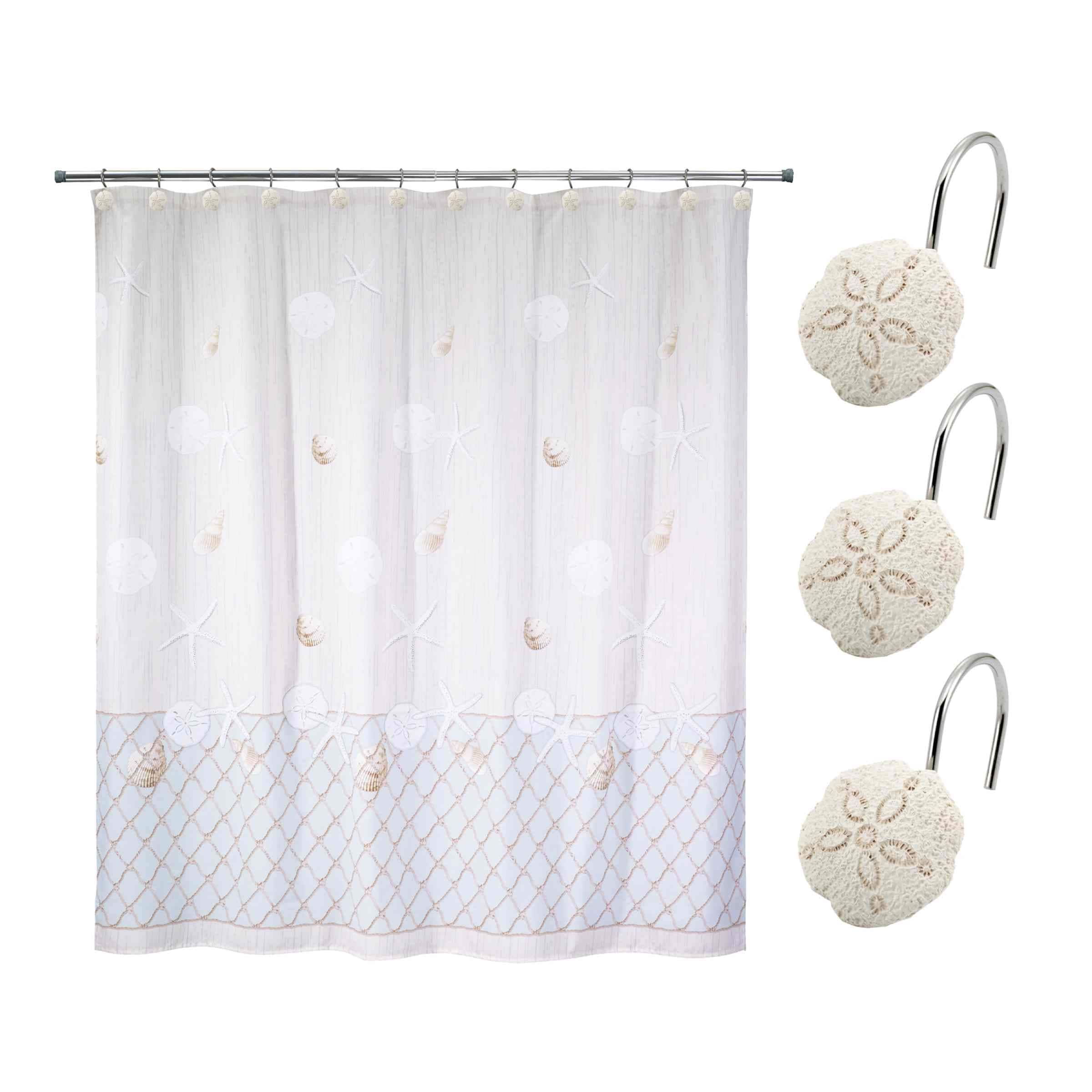 Avanti Seaglass 13-Piece Shower Curtain & Hook Set
