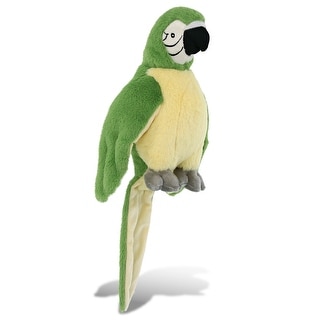 Image showcasing DolliBu Green Parrot Bird Soft Stuffed Animal for Kids and Adults - 9 ...
