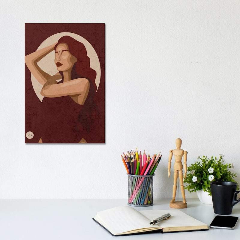iCanvas "Zodiac Sign | Aries" by Phung Banh Canvas Print - 12x8x0.75