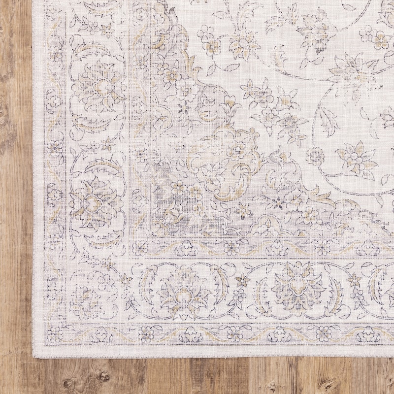 Vista Home Montreux Vintage Traditional Beige/Cream Area Rug