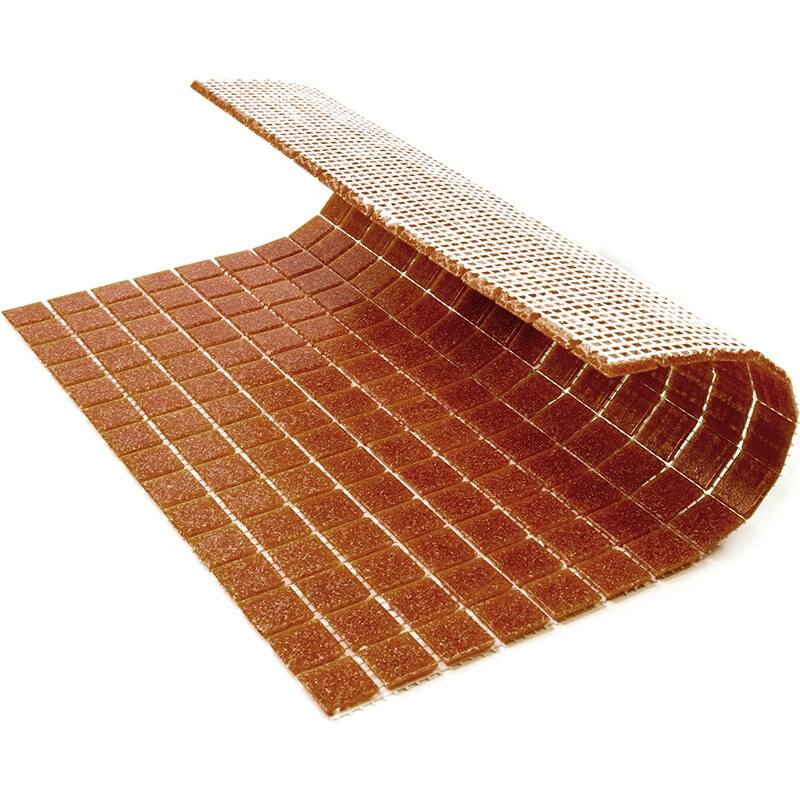 Apollo tile 12" x 12" Dune Glossy Apricot Red Glass Tile (20 sq ft/case) - 20 Pack
