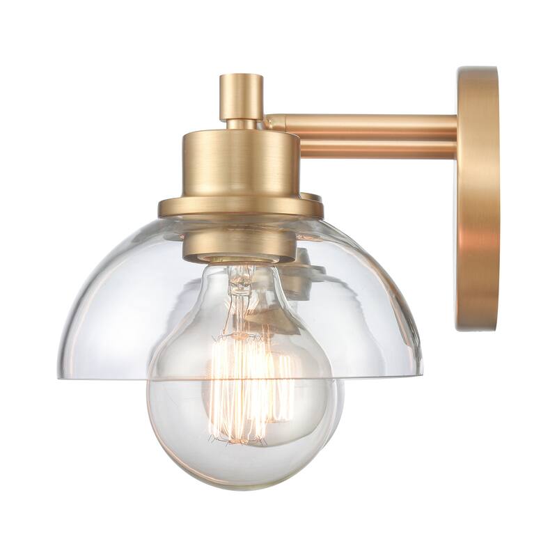 Elk Home Julian Brushed Gold With Glass Shade 2 Light Vanity Light