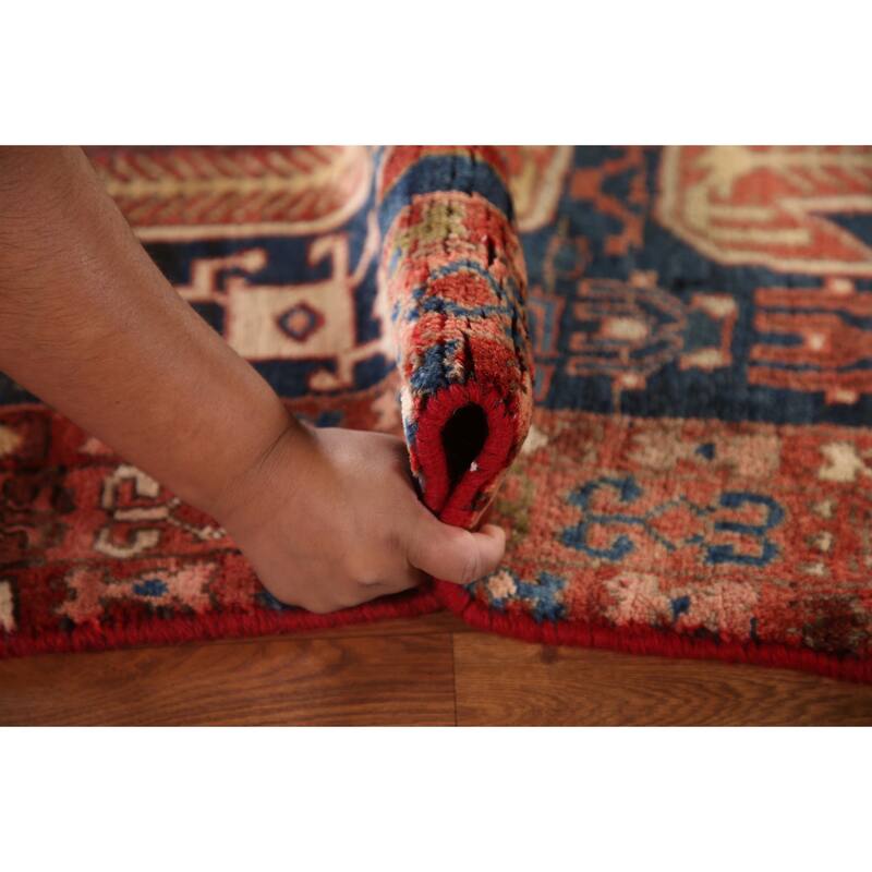 Tribal Meshkin Persian Runner Rug Vintage Wool Carpet - 3'4"x 9'5"