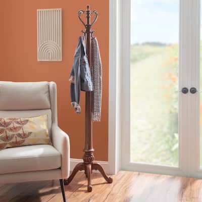 Hand Forged Tapered Coat Rack - 72.25" - Brass Finish