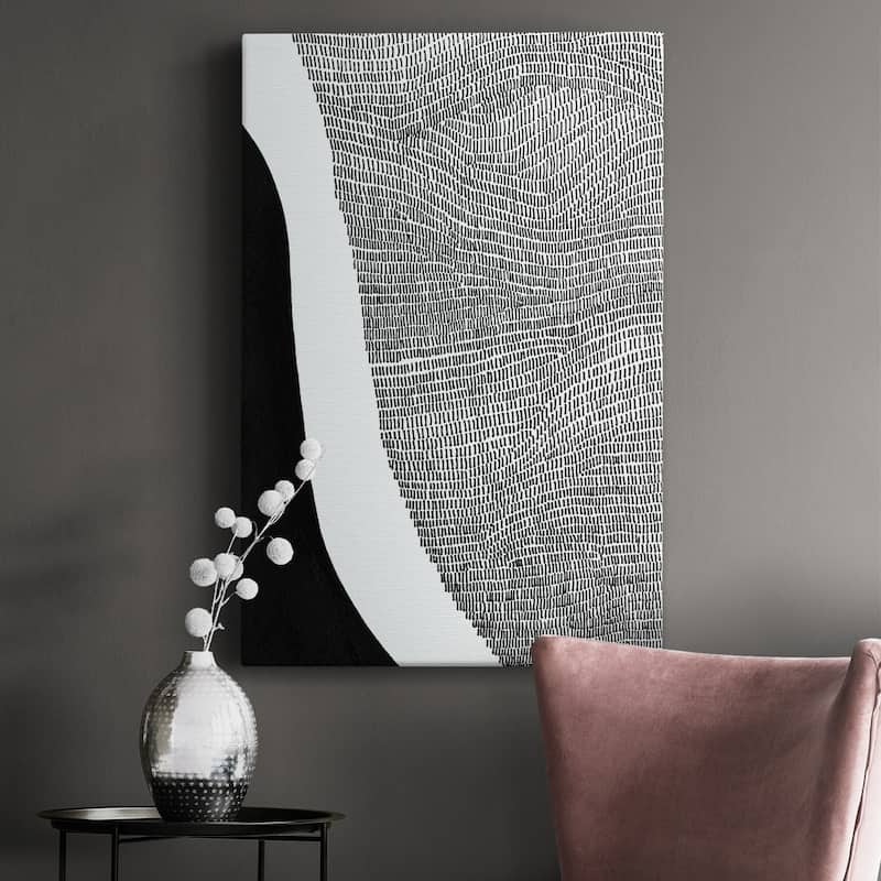 Black & White Abstract I Premium Gallery Wrapped Canvas - Ready to Hang
