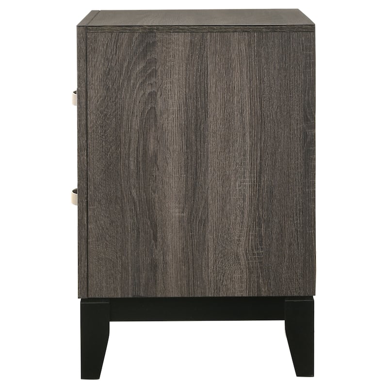 Watson Transitional 2-drawer Nightstand Grey Oak