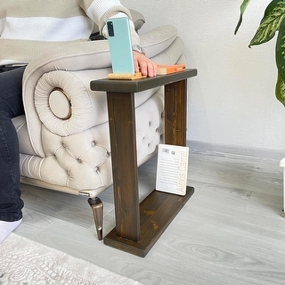 Narrow 7 Inch Side Table for Small Spaces, Slim End Table for Living ...
