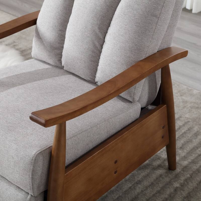 Modern Wood Frame Armchair Lounge Chair for Living Room