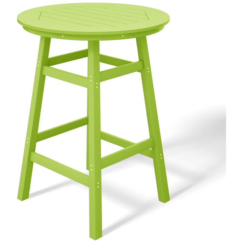 Polytrends Laguna Hdpe All Weather Outdoor Patio 35" Round Bar Table
