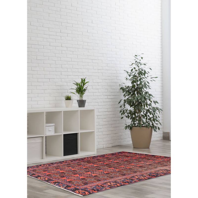 ECARPETGALLERY Hand-knotted Antalya Vintage Red Wool Rug - 3'11 x 7'9